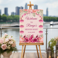 mehndi welcome sign, indian wedding sign, mendhi 