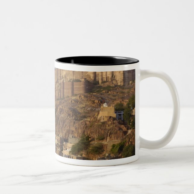 Mehrangarh Fort of Jodhpur. Rajasthan, INDIA. Two-Tone Coffee Mug (Right)
