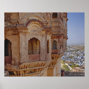 Mehrangarh Fort towering above Jodhpur, The Blue Poster