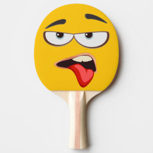 MehYellow Emoji Ping Pong Paddle
