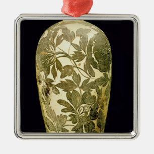 Mei P'ing vase with a black floral decoration