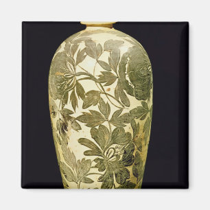 Mei P'ing vase with a black floral decoration Magnet
