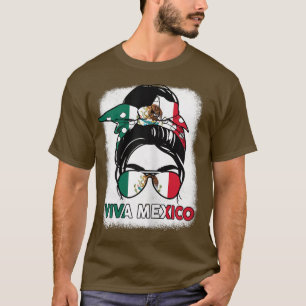 Meican FlagWomen Girl Kids Viva Meico Spanish Mum T-Shirt