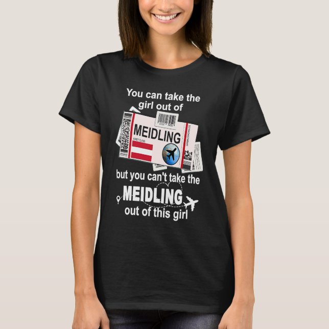 Meidling Boarding Pass  Meidling Girl  Meidling T-Shirt (Front)