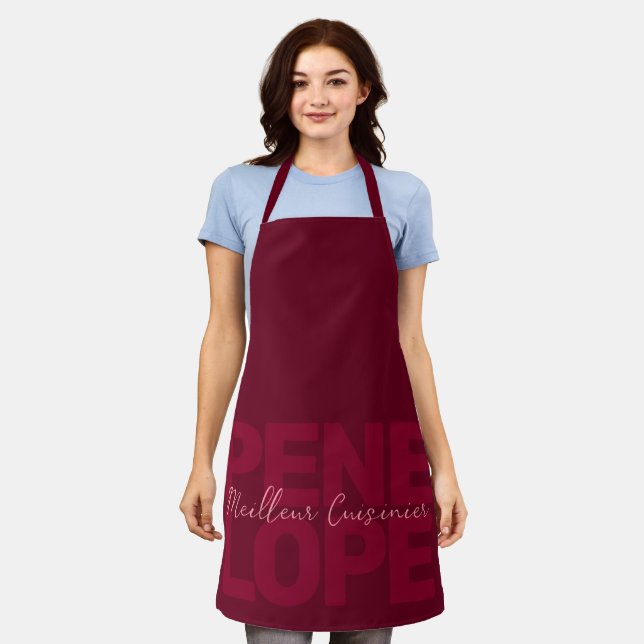 Meilleur Cuisinier French Best Cook Personalised Apron (Worn)