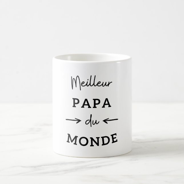 Meilleur papa du monde (noir) coffee mug (Center)