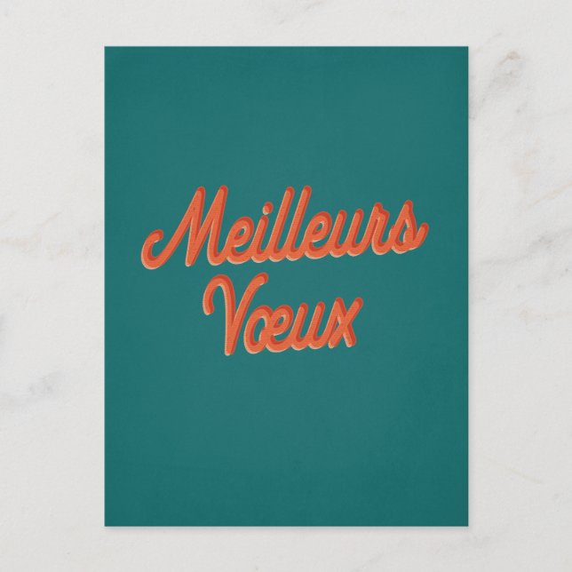 Meilleurs Voeux - New Years French Vintage Postcard (Front)