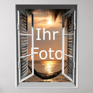 Mein Fensterblick Hochformat Poster