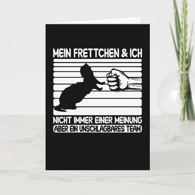 Mein Frettchen & ich sind unschlagbares Team Card (Front)