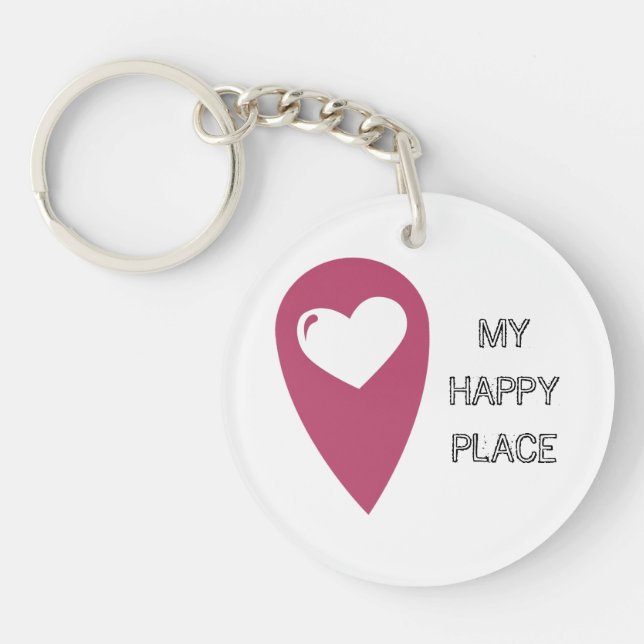Mein glücklicher Platz Key Ring (Front)