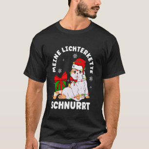 MEINE Lichterkette SCHNURRT Christmas cat fairy li T-Shirt