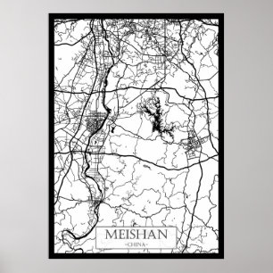 Meishan China City Map Poster