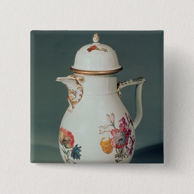 Meissen coffee pot, c.1740-50 15 cm square badge (Front)