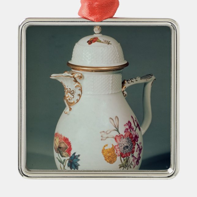 Meissen coffee pot, c.1740-50 metal tree decoration (Front)