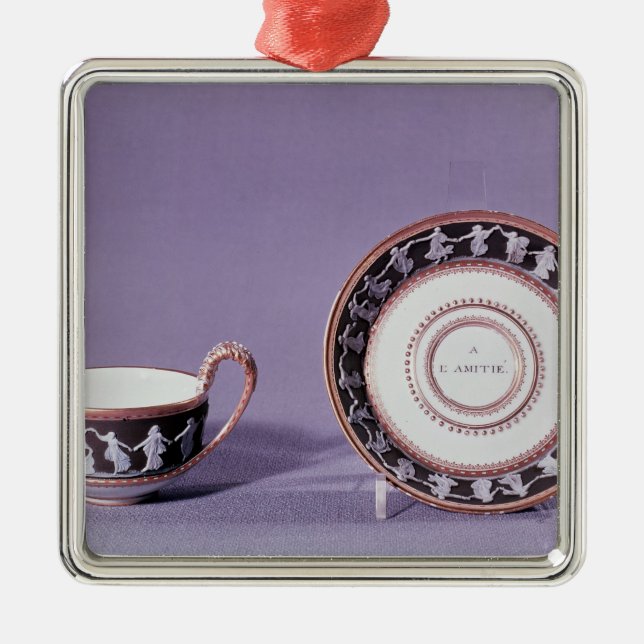 Meissen cup and saucer, late 18th century metal tree decoration (Front)