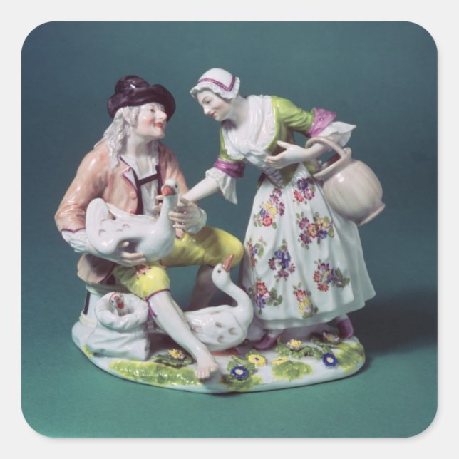 Meissen figure of a poultry seller, c.1750 square sticker (Front)