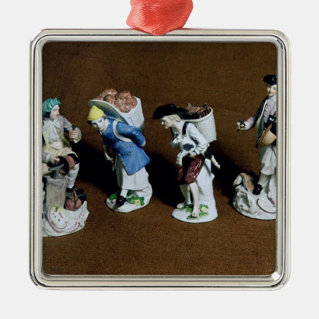 Meissen figures:saddler,goat seller metal tree decoration (Front)