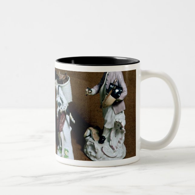 Meissen figures:saddler,goat seller Two-Tone coffee mug (Right)