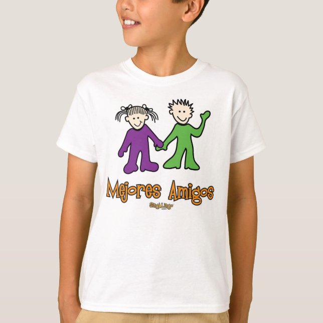 Mejores Amigos (Best Friends) Boy & Girl T-Shirt (Front)