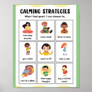 MEKIMI- Colourful Illustrative Calming Strategies Poster