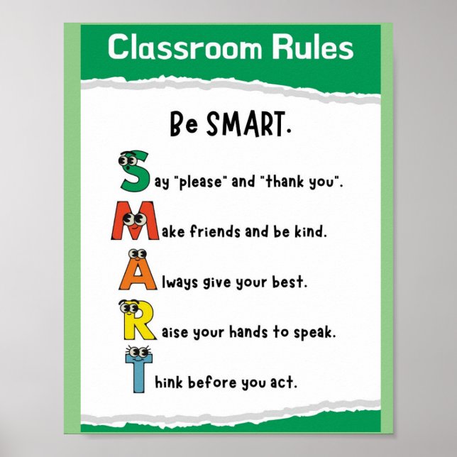 MEKIMI- Creative Classroom Rules Poster (Front)