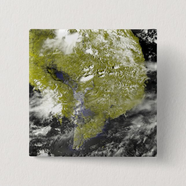 Mekong Delta and the Tonle Sap 15 Cm Square Badge (Front)