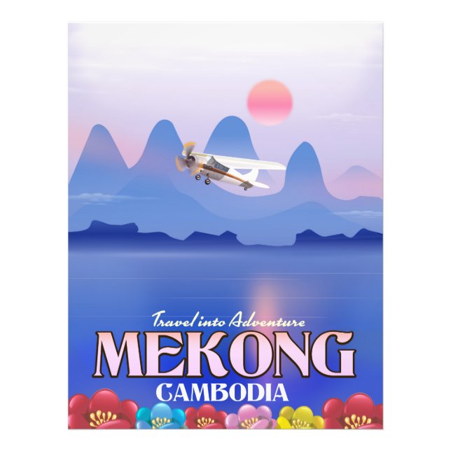 Mekong River Cambodia Vacation poster (Front)