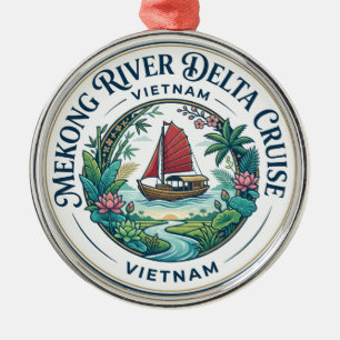 Mekong River Delta Vietnam Metal Tree Decoration