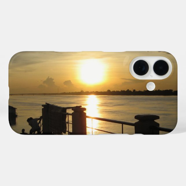 Mekong River Sunset ... Nong Khai, Isaan, Thailand Case-Mate iPhone Case (Back (Horizontal))