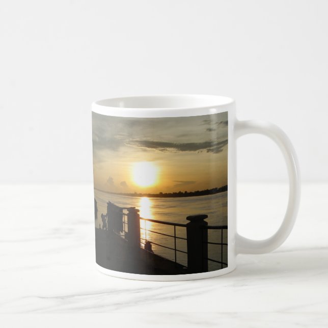 Mekong River Sunset ... Nong Khai, Isaan, Thailand Coffee Mug (Right)
