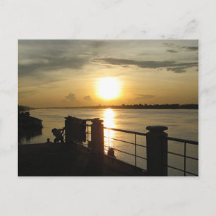 Mekong River Sunset ... Nong Khai, Isaan, Thailand Postcard