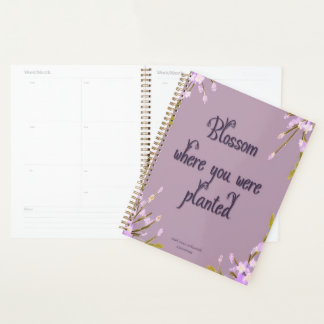 Mel Mae Schmidt Stationery mauve flower patterns Planner