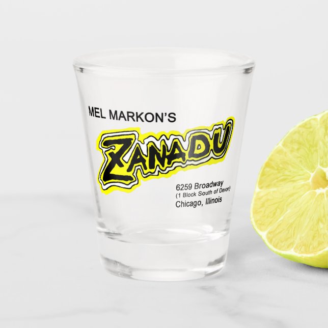 Mel Markon's, Zanadu, Chicago, Illinois Shot Glass (Front)