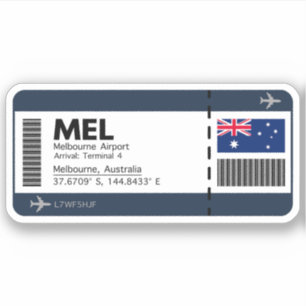 MEL Melbourne Boarding Pass - Airport Ticket