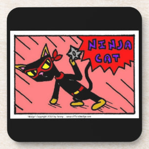 Mel NINJA CAT Coasters - Set of 6