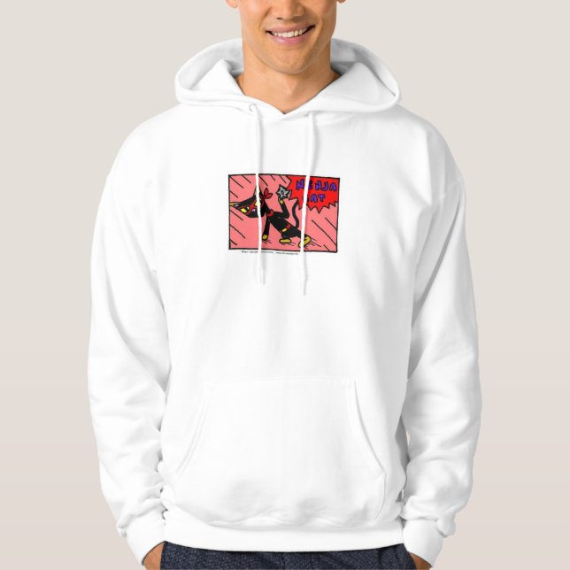Mel NINJA CAT Mens Hooded Sweatshirt (Front)