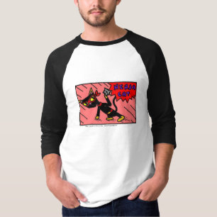 Mel NINJA CAT Mens Raglan T-Shirt