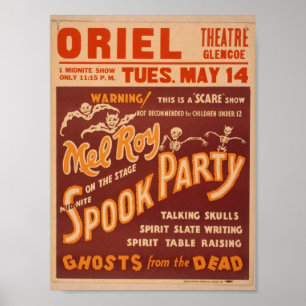 Mel Roy, 'Spook Party' Vintage Theater Poster