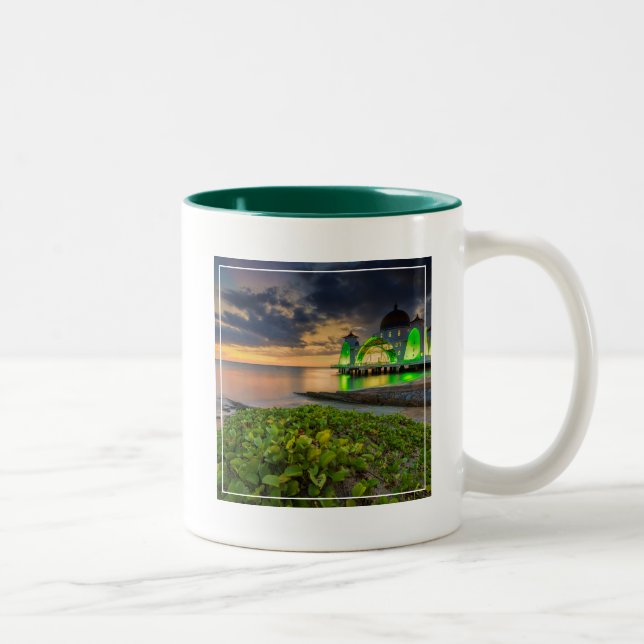 Melaka During Sunset | Masjid Selat Two-Tone Coffee Mug (Right)