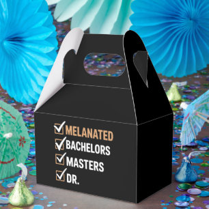 Melanated Doctorate Graduation PhD EDD Bachelor  Favour Box