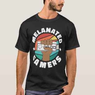 Melanated Gamers African American Gamer Love Graph T-Shirt