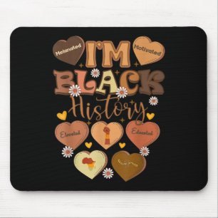 Melanated Motivated Educated Black History Month  Mouse Mat