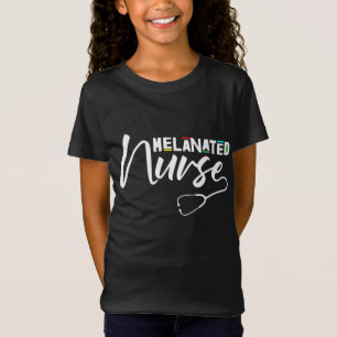 Melanated Nurse Black History Month BLM Melanin RN T-Shirt