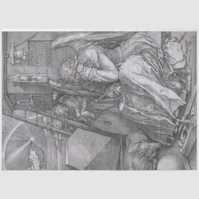 Melancholia, Albrecht Durer Tissue Paper (Front)