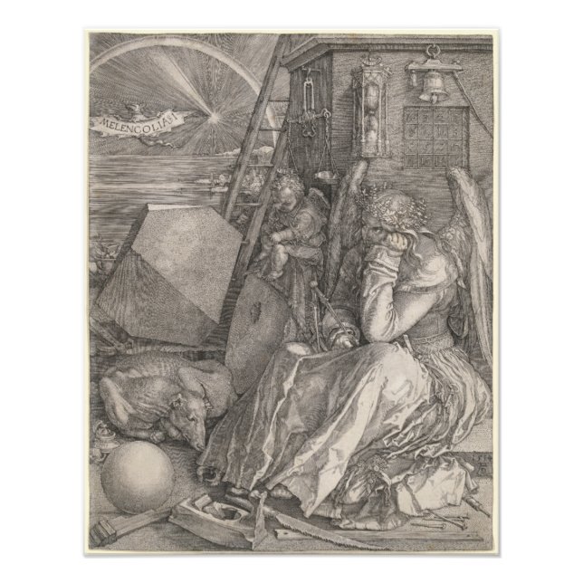 Melancholia I, Engraving by Albrecht Durer Photo Print (Front)