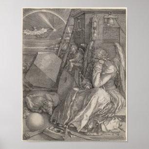 Melancholia I, Engraving by Albrecht Durer Poster