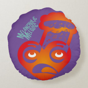 MELANCHOLIC MEDOLIC BY MASANSER PIXELAT ROUND CUSHION