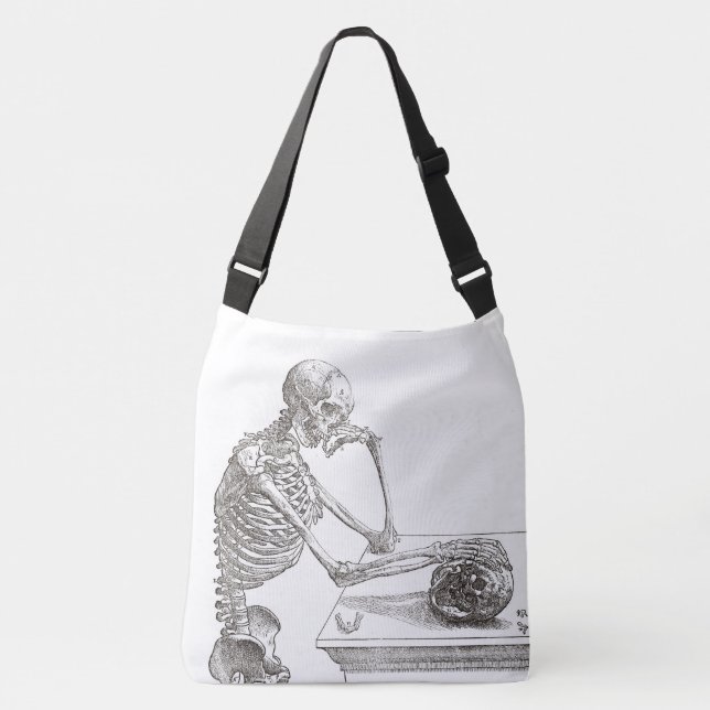 Melancholic Skeleton Cross Body Bag (Large) (Front)