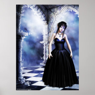 Melancholy Day Dreams Gothic Art Poster