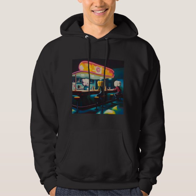 Melancholy Diner late night Hoodie (Front)